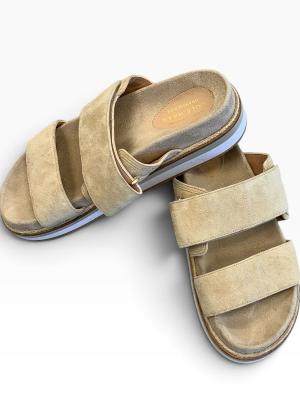 Cole Haan Grand Series Cloudfeel Cushioning Shoes Sandals in tan Size 8.5